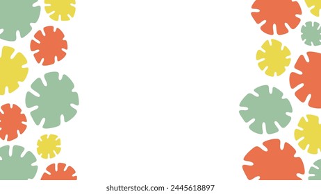 colorful abstract flower frame illustration