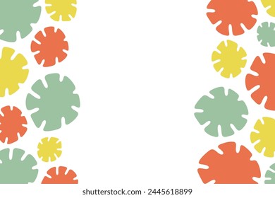 colorful abstract flower frame illustration