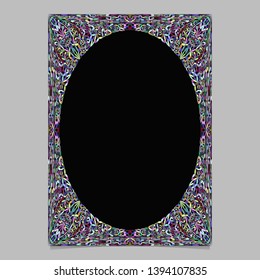 Colorful abstract flower garden pattern brochure frame background template - vector stationery graphic