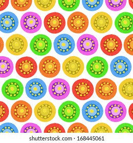 Colorful Abstract Flower Pattern, vector