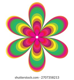 Colorful Abstract Flower Vector Design
