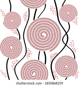 Colorful abstract flowers on white background. Vector design for fashion prints and backgrounds. EPS10 Illustration.
