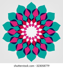colorful abstract flower.vector illustration