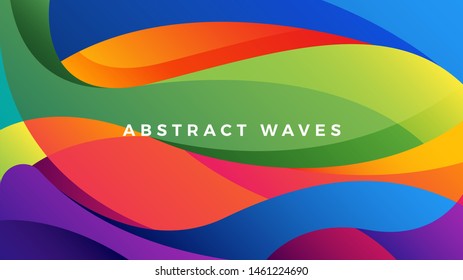 Colorful Abstract Flowing Background Element