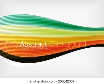 Plantilla de diseño de líneas elegantes y abstractas coloridas con espacio de copia