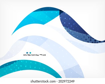 Colorful abstract flowing shapes with dotted texture on grey background