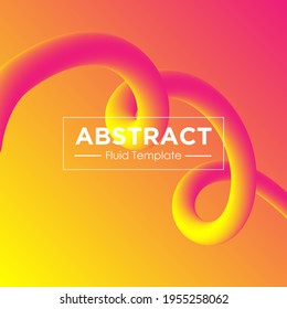 colorful abstract fluid background design template