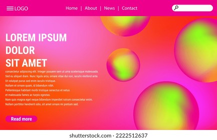Colorful abstract fluid and geometric background. Space and Galaxy background illustration. Vector website template. Eps10 Vector