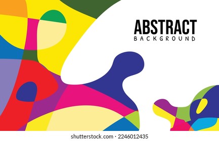 Plantilla de fondo geométrico y fluido abstracto colorido. Adecuado para tu diseño gráfico, banner, afiche, web y medios sociales 