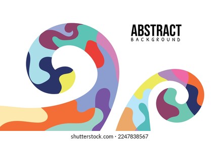 Colorful Abstract Fluid and Geometric Background Template. Suitable for your graphic design, banner, poster, web, and social media 