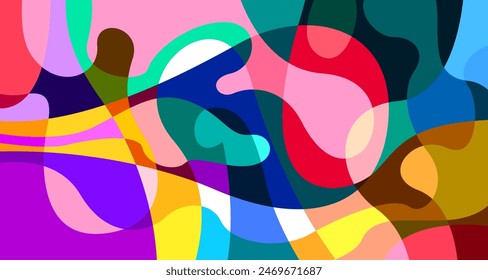 Colorful abstract fluid geometric background