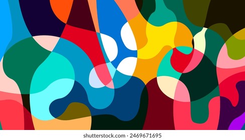 Colorful abstract fluid geometric background