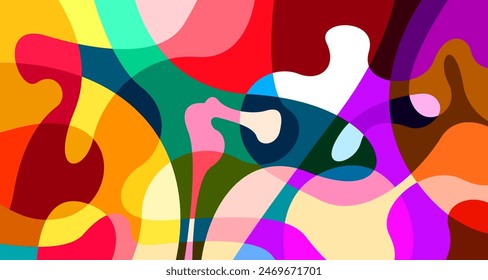 Colorful abstract fluid geometric background