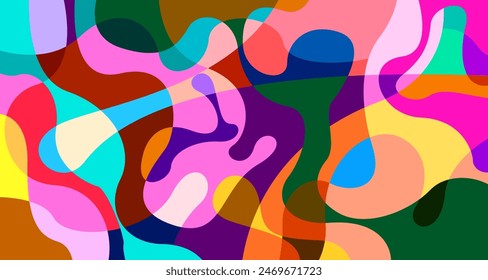 Colorful abstract fluid geometric background