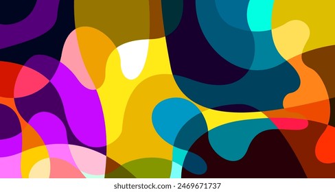 Colorful abstract fluid geometric background