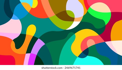Colorful abstract fluid geometric background
