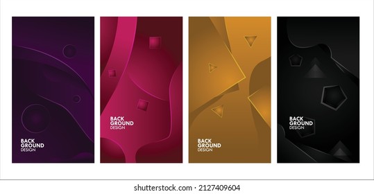 Colorful abstract fluid geometric gradient background