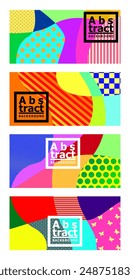 Colorful Abstract Fluid And Liquid Background Flat Style