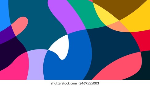 Colorful abstract fluid and psychedelic flat background for summer holiday party