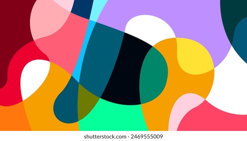 Colorful abstract fluid and psychedelic flat background for summer holiday party