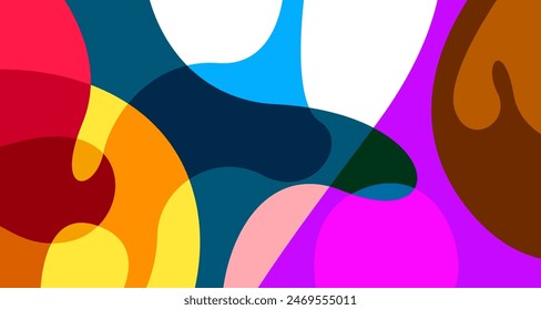 Colorful abstract fluid and psychedelic flat background for summer holiday party