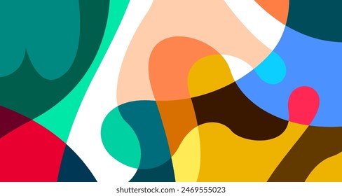 Colorful abstract fluid and psychedelic flat background for summer holiday party