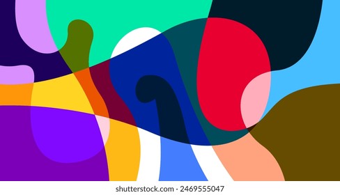 Colorful abstract fluid and psychedelic flat background for summer holiday party