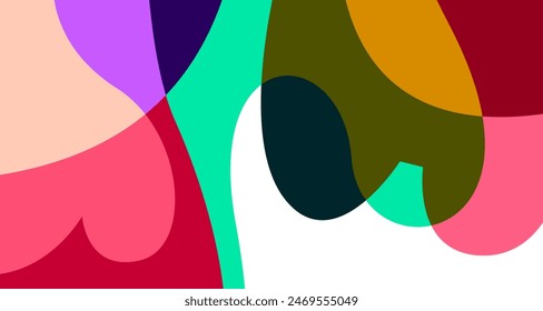 Colorful abstract fluid and psychedelic flat background for summer holiday party