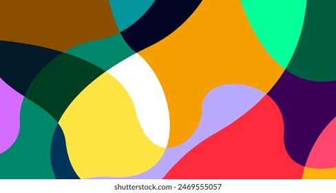 Colorful abstract fluid and psychedelic flat background for summer holiday party