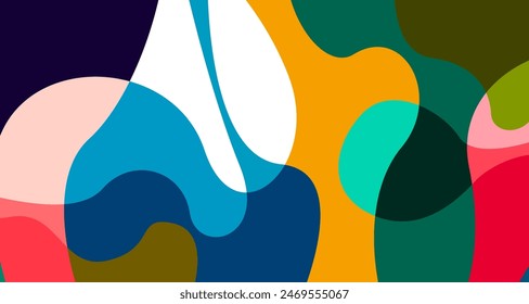 Colorful abstract fluid and psychedelic flat background for summer holiday party