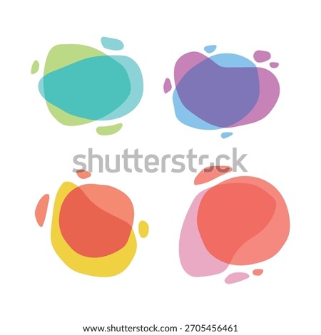 Colorful abstract fluid shape blobs with modern gradient style for creative design backgrounds