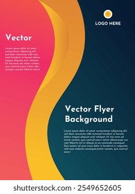 Colorful Abstract flyer template combines modern aesthetics with gradients and geometric