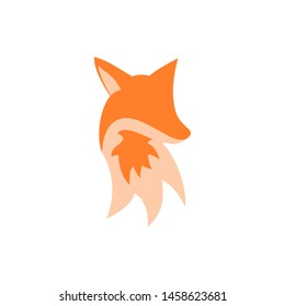 Colorful Abstract Fox Head for Logo or Icon