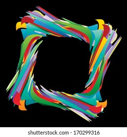 Colorful abstract frame