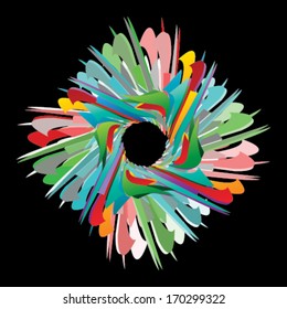 Colorful abstract frame