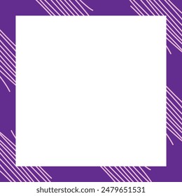 Colorful Abstract Frame Border Template with Cartoon Illustration.