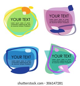 Colorful abstract frame for text