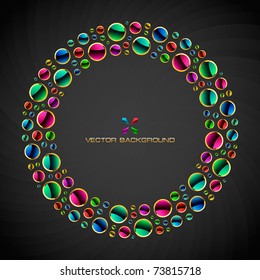 Marco abstracto colorido. Ilustración vectorial.