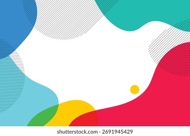 colorful abstract gemetric wave  pattern with  dotted  line banner template background  abstract wave background