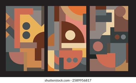 colorful abstract geometric art for decoration