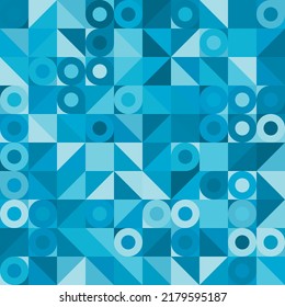 Colorful Abstract Geometric Background. Blue Shades. Vector Illustration