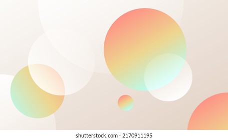 Fondo geométrico abstracto colorido. Composición de formas de círculo. Fondo geométrico mínimo. Composición de formas degradadas. Composición de formas de gradiente fluido. Vector Eps10
