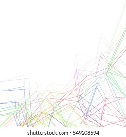 Colorful Abstract geometric background. Colored Mesh of lines on white background.
Polygonal of triangles. Bright template with empty place for your headline.