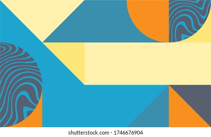 Fondo geométrico abstracto colorido. Para cubiertas, carteles, tarjetas de visita, diseño, interiores, muebles, textiles. Ilustración del vector