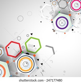 Colorful abstract geometric background for design template