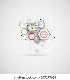 Colorful abstract geometric background for design template