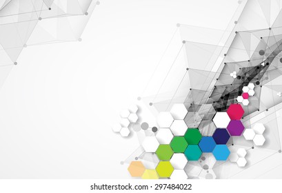 Colorful abstract geometric background for design template