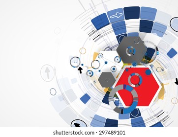 Colorful abstract geometric background for design template