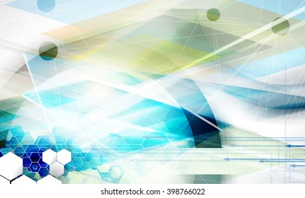 Colorful abstract geometric background for design template. Technology vector