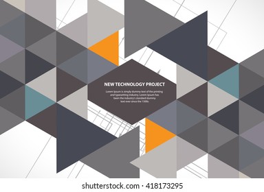 Colorful abstract geometric background for design template